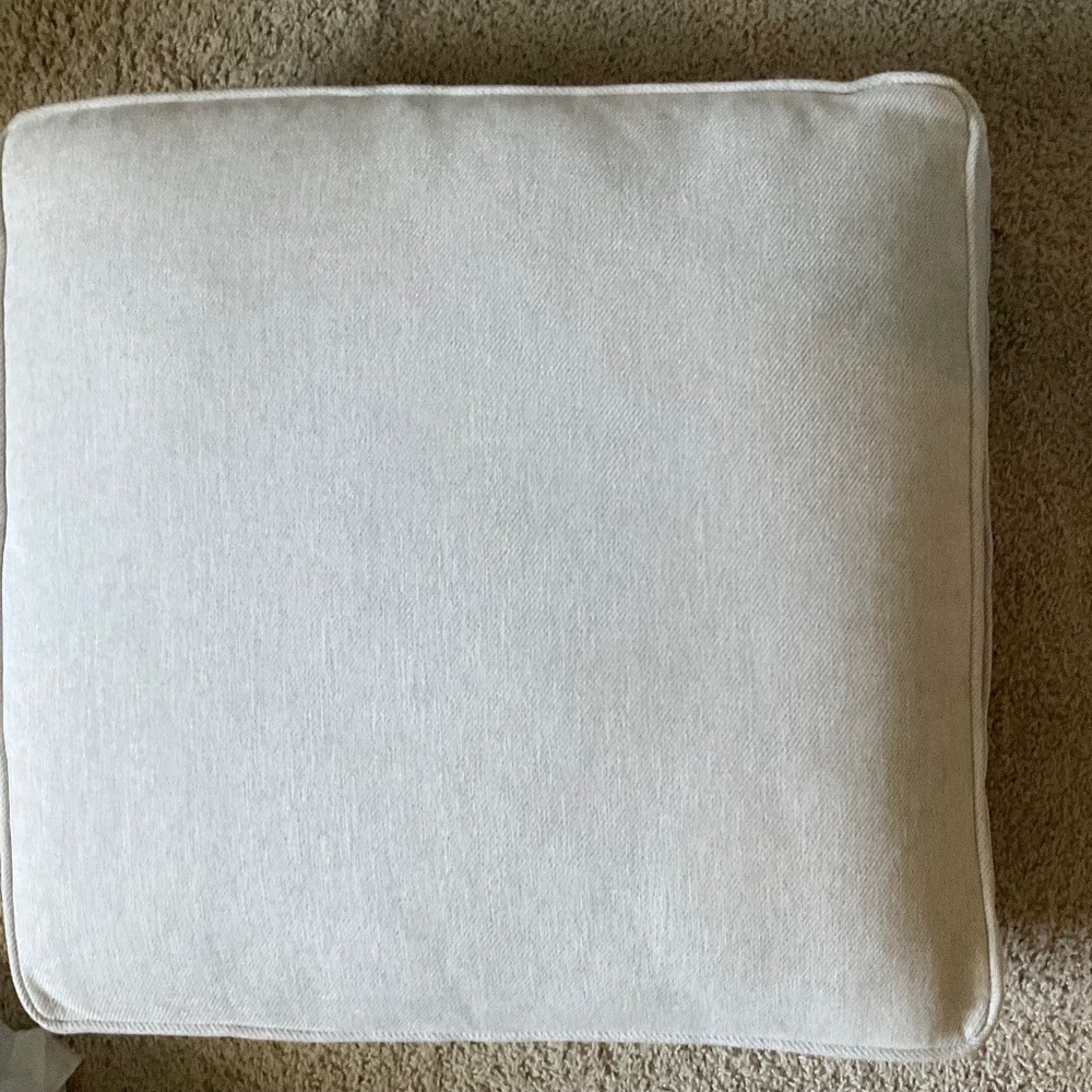 ARHAUS DUNE THREE PIECE CHAISE SECTIONAL, CENTRAL SEAT CUSHION, SNOW.